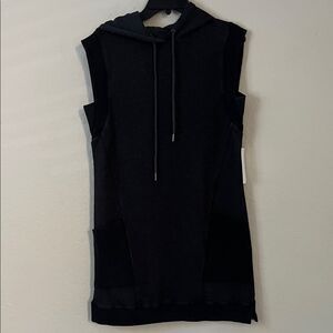 NWT EVEREVE Marley Washed Black Sweatshirt Dress in Size XS